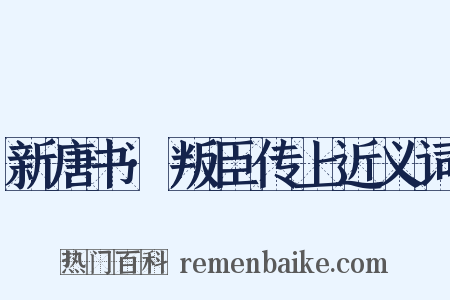 新唐书·叛臣传上近义词是什么意思的图片